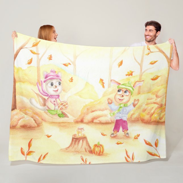 Manta Polar Dulce paseo otoñal por el bosque (In situ)