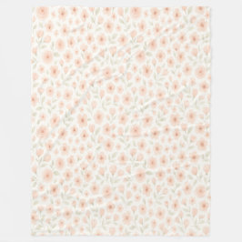Manta Polar Dulce Peach Blossom Sprig Pattern Fleece Blanket