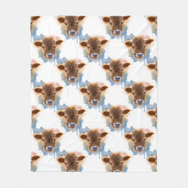 Manta Polar Dulce retrato de ternera difusa