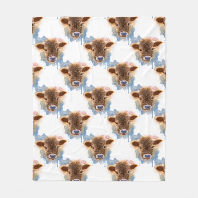 Manta Polar Dulce retrato de ternera difusa (Anverso)