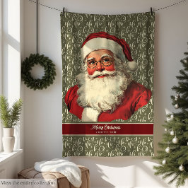 Manta Polar Dulce retro Santa Claus lanzada por la decoración