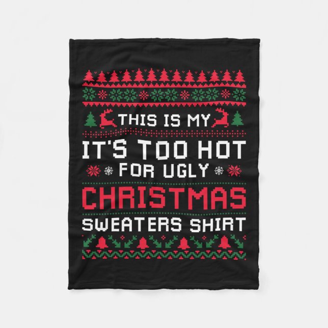 Manta Polar Dulces Navidades demasiado calientes Dulces gracio (Anverso)