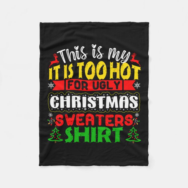 Manta Polar Dulces Navidades demasiado calientes Dulces gracio (Anverso)