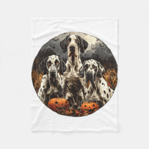 Manta Polar Dulces perros Great Dane de Halloween Calabaza esp