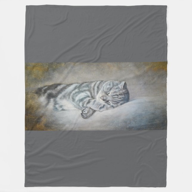 Manta Polar Dulces sueños de un Shorthair británico (Anverso)