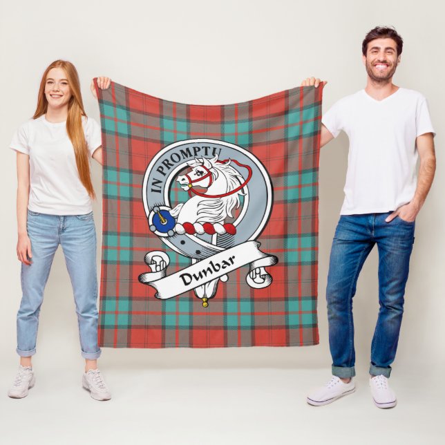 Manta Polar Dunbar Antiguo distintivo de clan Tartan Plaid (In situ)