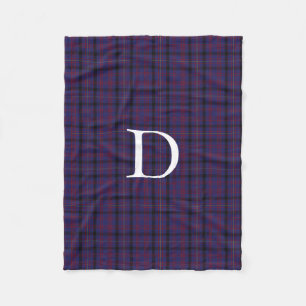 Manta Polar Dundonald Tartan Plaid Monogram Fleece Blanket