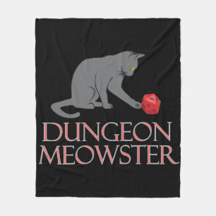 Manta Polar Dungeon Meowster Funny RPG Cat con dados