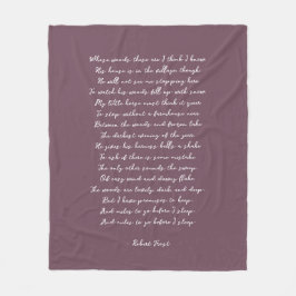 Manta Polar Dusty Purple Custom Poem Song Lyric Quote 
