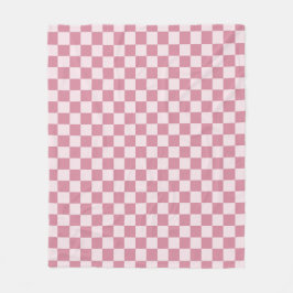 Manta Polar Dusty rose checkerboard pattern