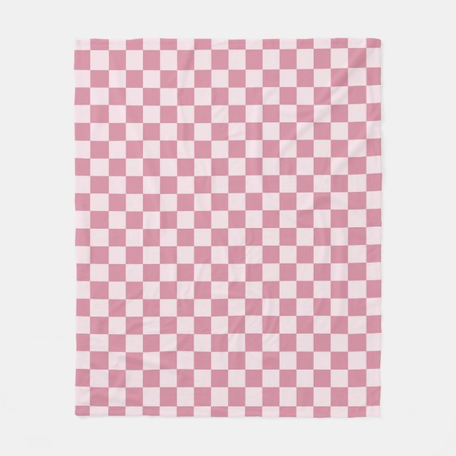 Manta Polar Dusty rose checkerboard pattern (Anverso)