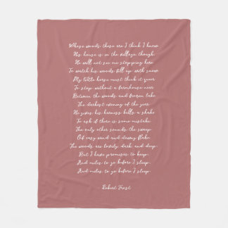 Manta Polar Dusty Rose Custom Poem Song Lyric Quote 