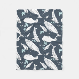 Manta Polar Duvet de las ballenas del océano por el idyl-wyld