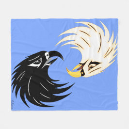 Manta Polar "Eagle Eye Eye" Fleece Blanket Design - Purple