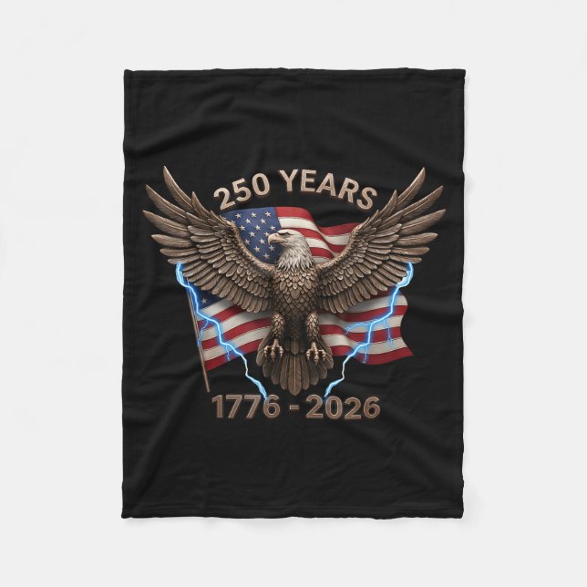 Manta Polar Eagle Flag 250 Years 1776-2026 250th Birthday  (Anverso)