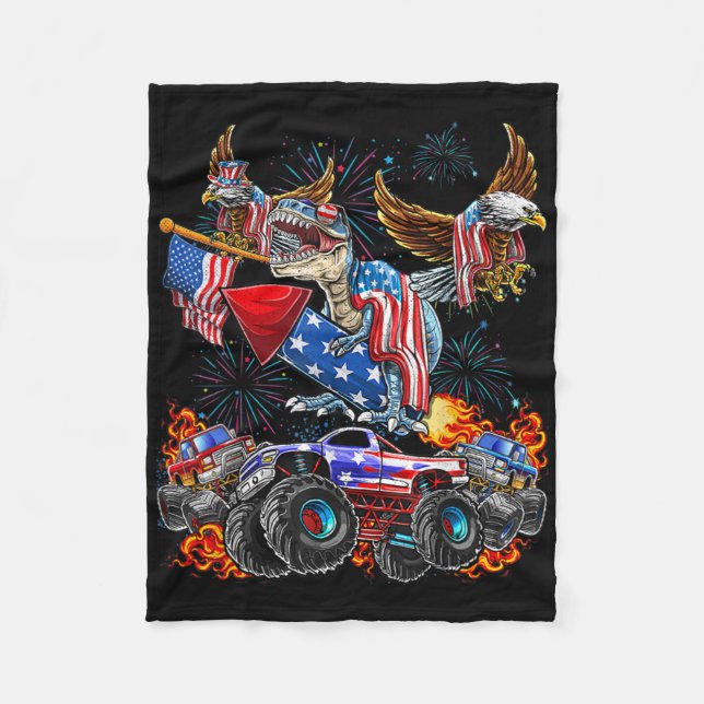 Manta Polar Eagle Monster Truck Dinosaur July 4th America Patr (Anverso)