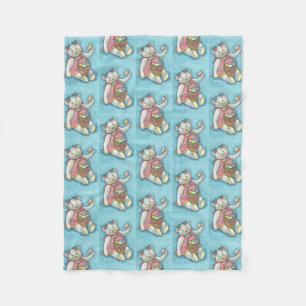 MANTA POLAR EASG EGG TEDDY BEAR FLEECE BLANKET SM