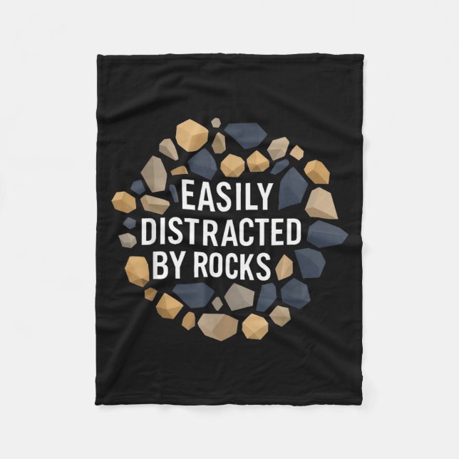 Manta Polar Easily Distracted By Rocks Funny Geology Rock Coll (Anverso)