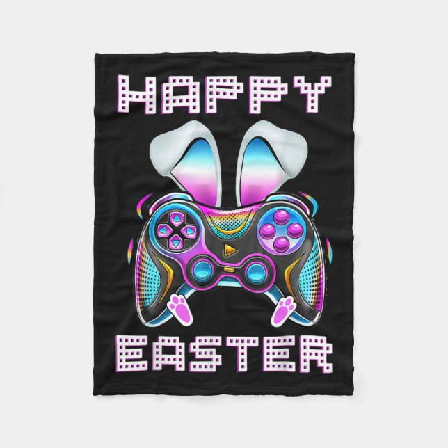 Manta Polar Easter Video Game Controller Funny Gamer Niños (Anverso)