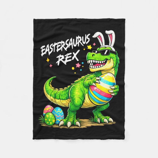 Manta Polar Eastersaurus Rex Dinosaurio Divertido Pascua T Rex (Anverso)