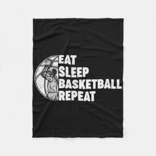 Manta Polar Eat Sleep Bysketbyll Repetir a los adolescentes Ch