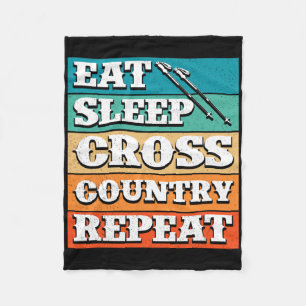 Manta Polar Eat Sleep Cross Country Repetir deportes de invier