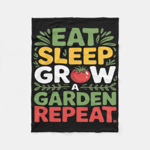 Manta Polar Eat Sleep Grow A Garden Repetir Graciosa Gama De J