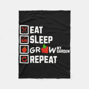 Manta Polar Eat Sleep Grow My Garden Repeat Boys Chicas Gamer
