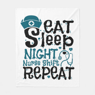 Manta Polar Eat Sleep Night Nurs Shift Repetir