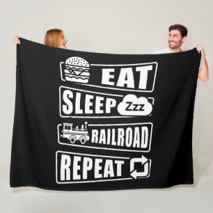 Manta Polar Eat Sleep Railroad Repeat Steam Train