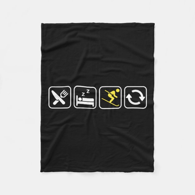 Manta Polar Eat Sleep Ski Repeat _ Skiing Lovers _ Skiers _ Wi (Anverso)