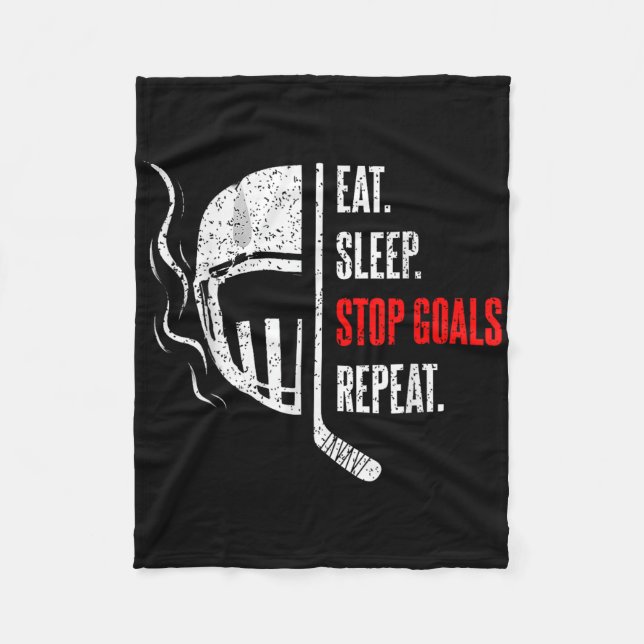 Manta Polar Eat Sleep Stop Goals Repeat Goalie Goal Keeper Ice (Anverso)