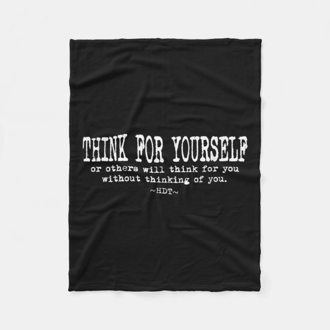 Manta Polar Eau Quote Motivation Insrational - Think For Yours (Anverso)