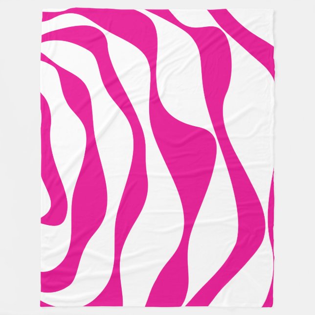 Manta Polar Ebb y Flow 4 en magenta y blanco (Anverso)