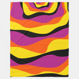 Manta Polar Ebb y Flow 4 - Negro, Rosa, Naranja y Amarillo