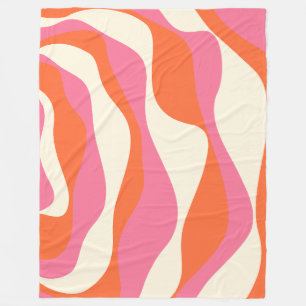 Manta Polar Ebb y Flow 4 - Rosa, Naranja y Crema