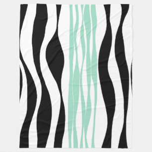 Manta Polar Ebb y Flow - Mint Green, White y Black