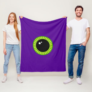 Manta Polar Ébola divertida verde y morada de los monstruos