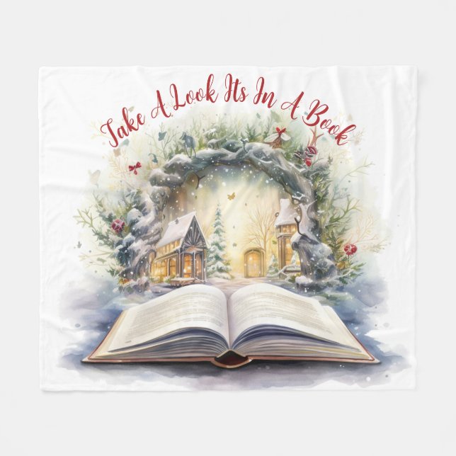 Manta Polar Echa Un Vistazo Está En Un Libro (Frente (Horizontal))