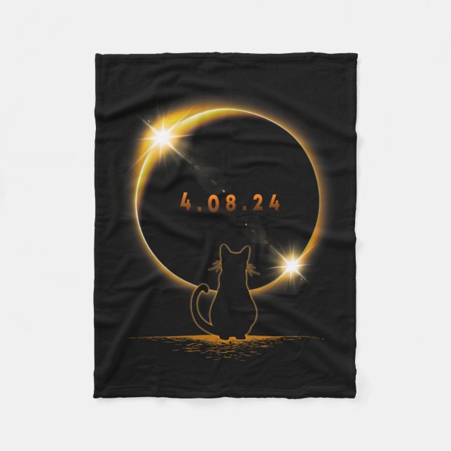 Manta Polar Eclipse Solar T Gato Con Glass De Eclipse Solar (Anverso)