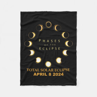 Manta Polar Eclipse solar total 2024 Fases 8 de abril
