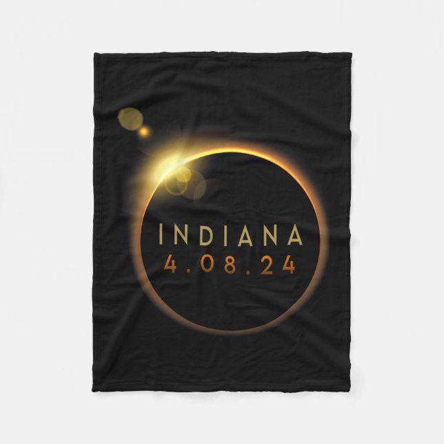 Manta Polar Eclipse solar total 2024 Totalidad Indiana (Anverso)