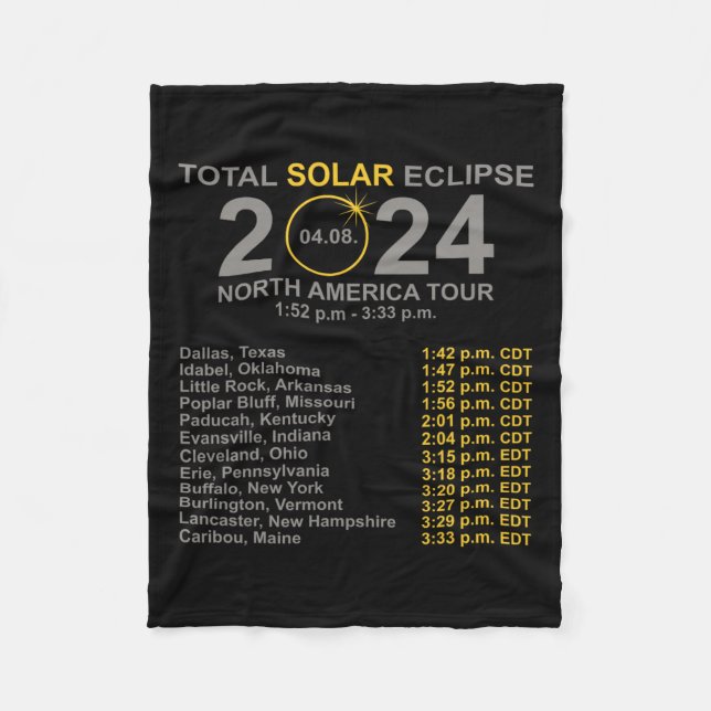Manta Polar Eclipse Solar Total 8 De Abril Ruta Del Eclipse (Anverso)