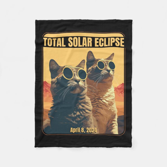 Manta Polar Eclipse solar total Abril 8 Cats eclipses (Anverso)