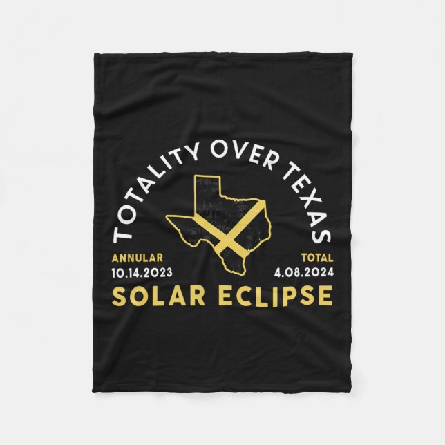 Manta Polar Eclipse solar total anual total de Texas 2024 (Anverso)