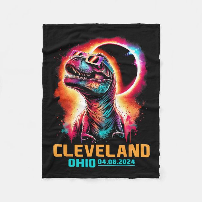 Manta Polar Eclipse solar total de Ohio 2024 T Rex Dinosaur (Anverso)