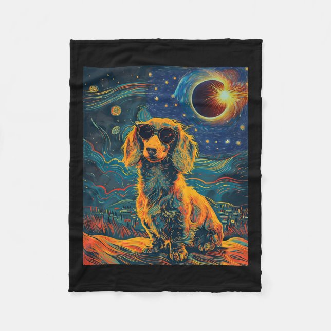 Manta Polar Eclipse solar total perro de Dachshund (Anverso)