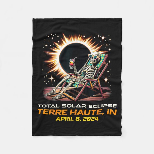 Manta Polar Eclipse Total de Sol Esquelético Terre Haute India (Anverso)