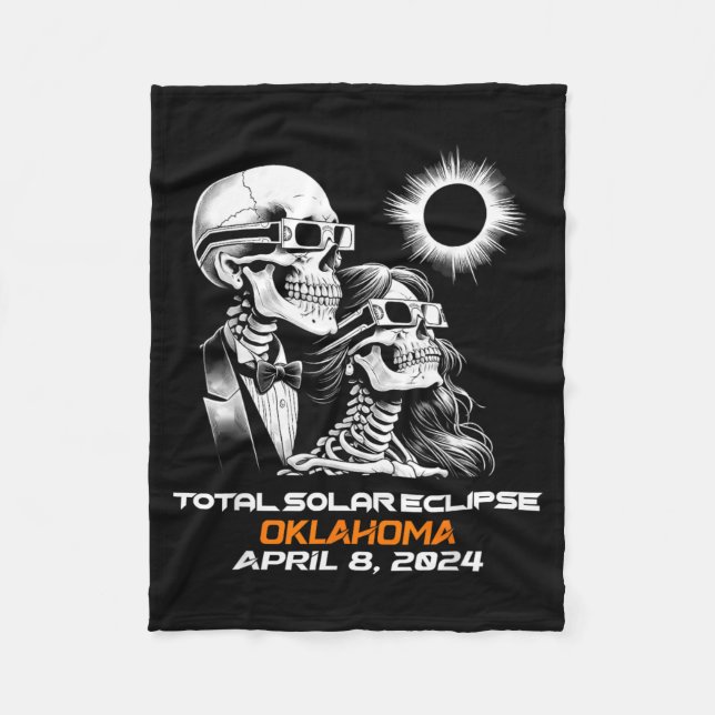 Manta Polar Eclipse Total de Sol Esqueleto Oklahoma Ok (Anverso)
