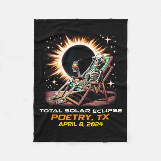 Manta Polar Eclipse Total Solar Esqueleto Poesía Texas (Anverso)